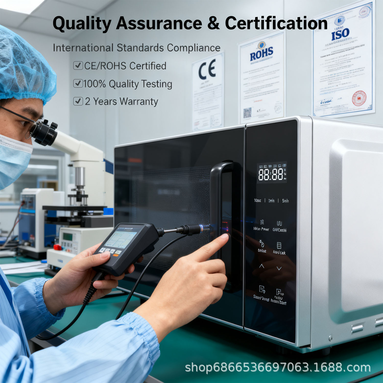 Cross-Border Household Microwave Oven 20L Microcomputer Controlled Turntable Heating Smart Menu One-Click Defrosting Sterilization Oven