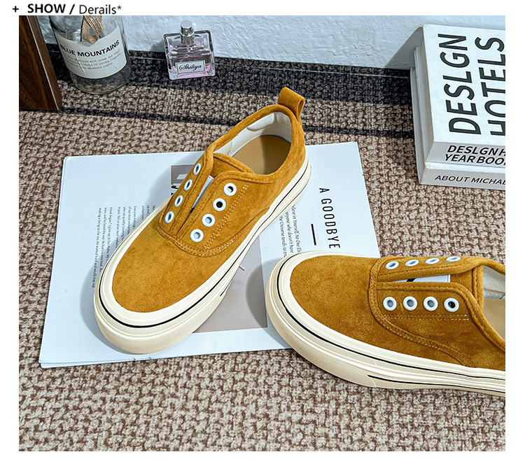 Women’s Retro Casual Flat Shoes Thick-soled Versatile College Style_voghion.com
