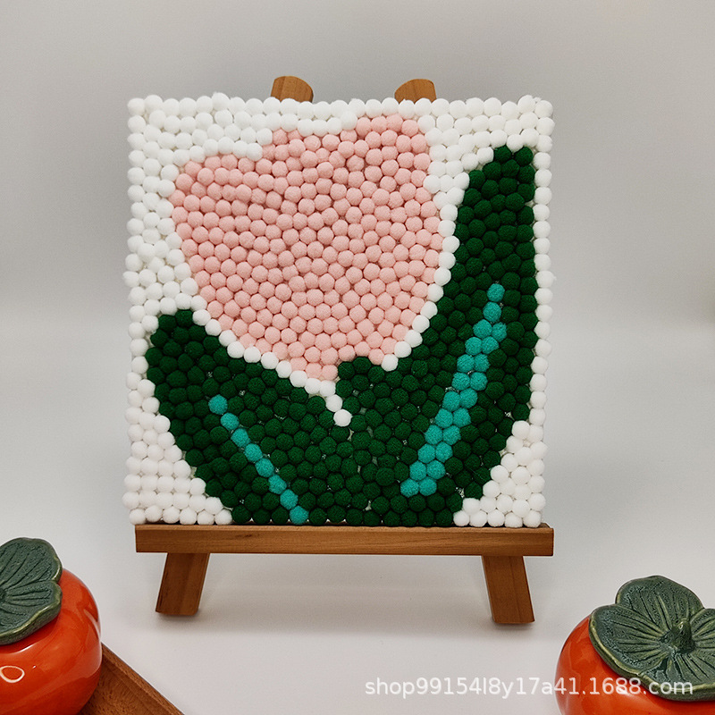 DIY ヘアボール絵画手作り材料パッケージクリエイティブ子供の漫画アニメーション装飾絵画ステッカー絵画屋台卸売|undefined