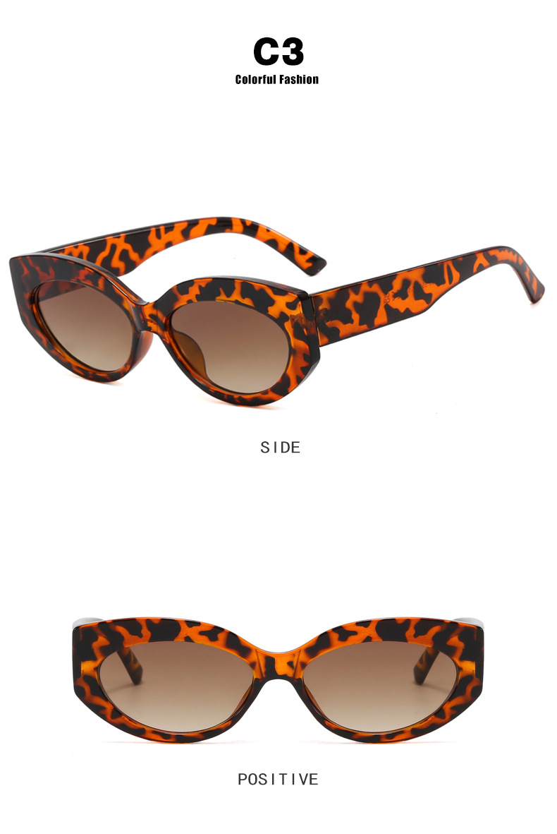 Einfacher Stil Leopard Ac Katzenauge Vollbild Sonnenbrille Der Frauen display picture 1