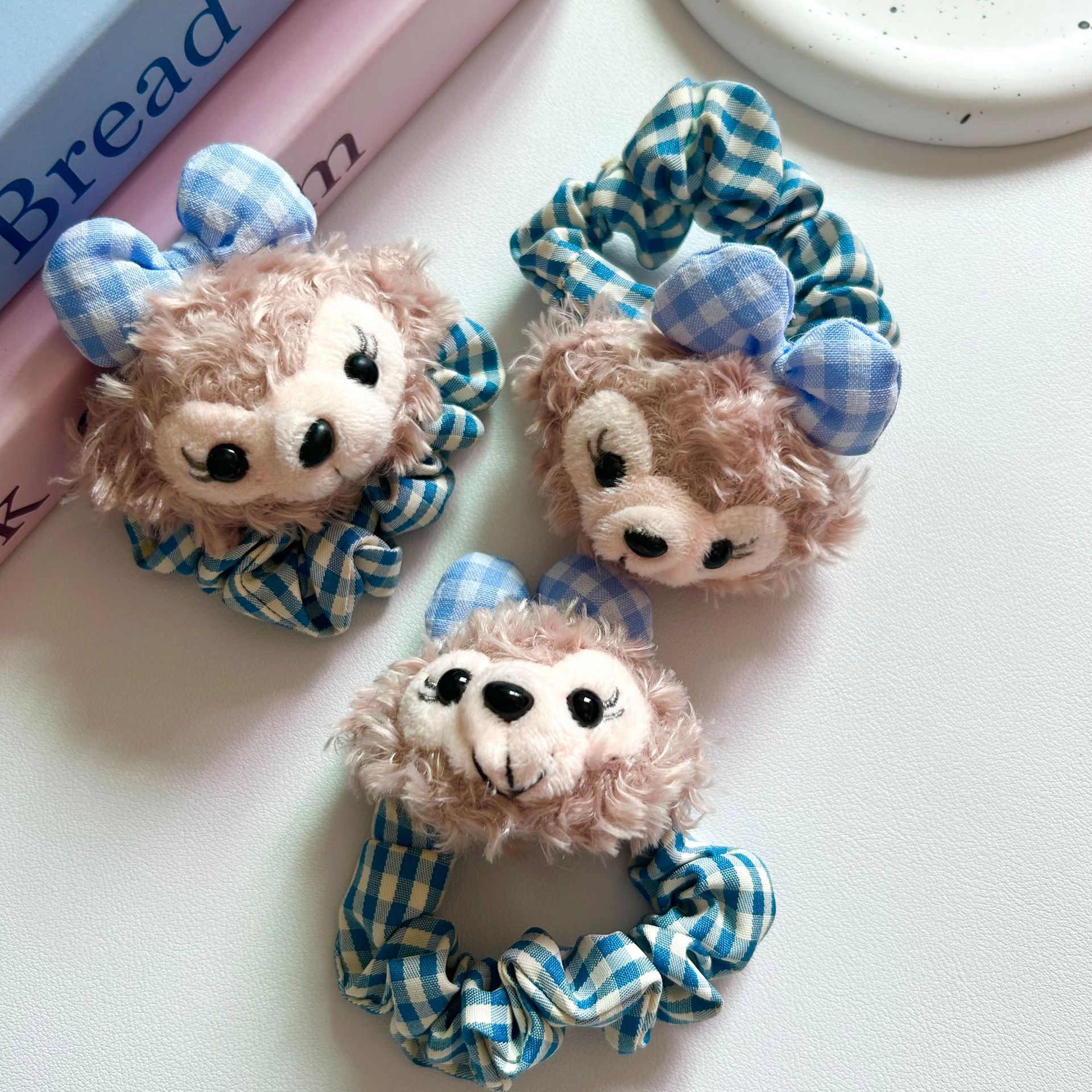 Bonito anillo de cabello de Shirley Mei estilo universitario JK viento muñeca cuadrilátero rojo <unk> <unk> clip de boca japonés joyería de cabello mujer