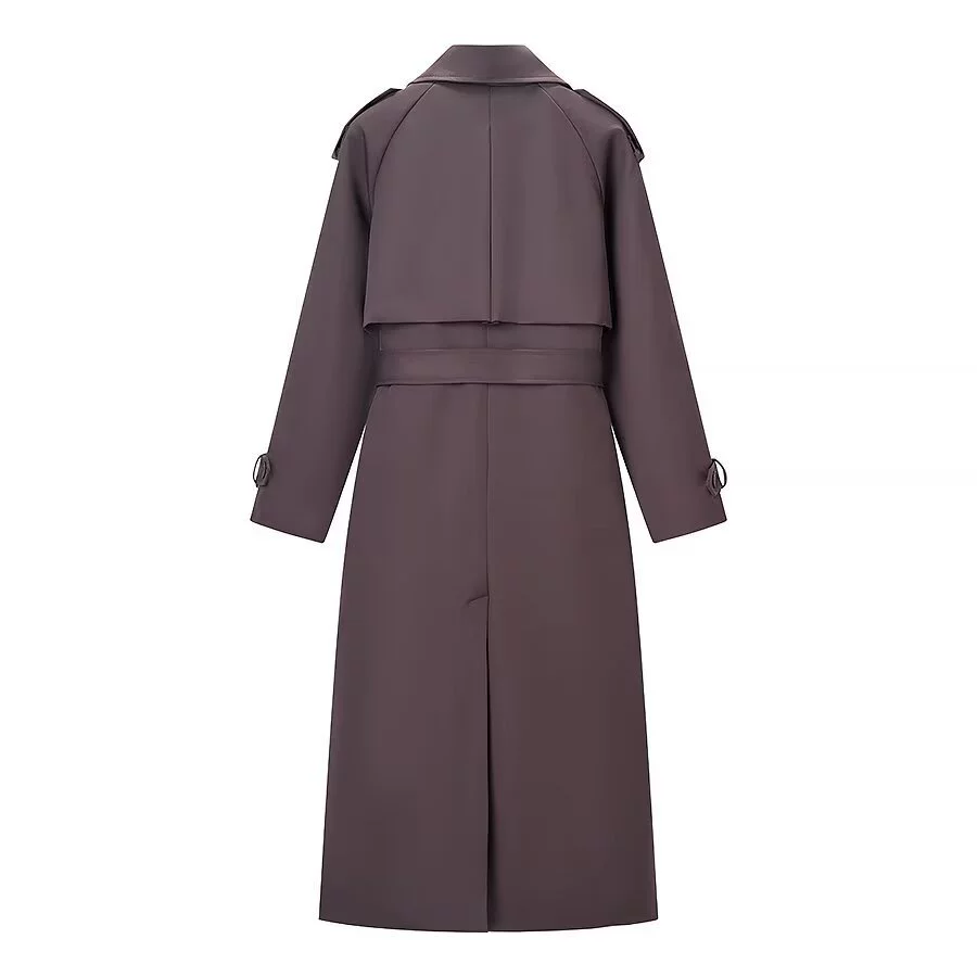 BSK&TRAF зимнее модное trench coat, 2025 год, европейский стиль, увеличенная толщина
