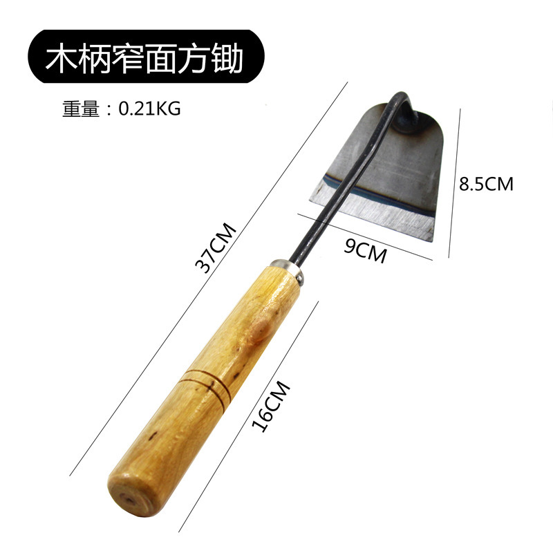 全鋼家庭用アーチ型の小鍬を草取りして土鍬を掘る手で工具を握る農業用種花中空小鍬|undefined