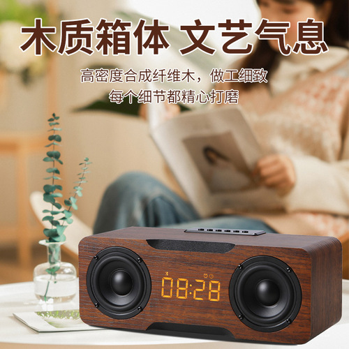 M8C Wooden Bluetooth Speaker with USB and TF Card Support, Home Desk Speaker, Factory Direct Sales