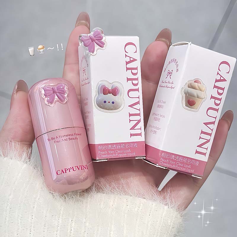 Cappuvini peach gauze clear lip and cheek multi-purpose liquid blush…