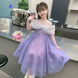 女童生日公主裙礼服轻奢小众儿童花童小女孩钢琴主持人演出服