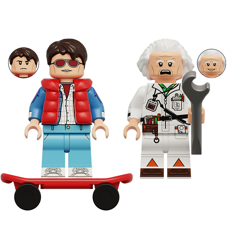 Special Export Product: Bagged 6B001 6B002 Back to the Future Assembly Building Block Figure Toys