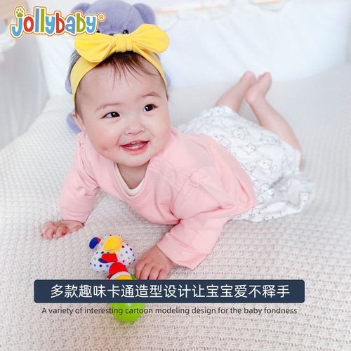 jollybaby foreign trade 0-1 year old stroller toy pendant newborn baby soothing hand rattle bed bell wholesale