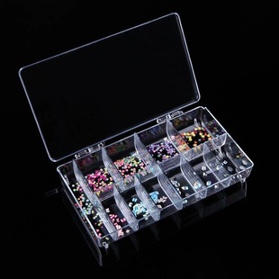 Factory direct wholesale nail tools supplies 500 pieces of transparent nail box jewelry storage empty box