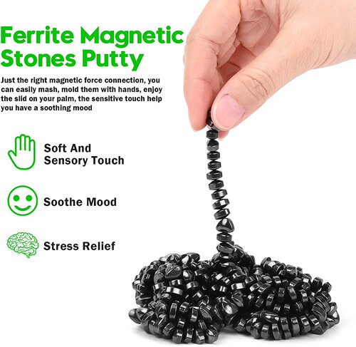 Black technology magnetic hematite ferrite gravel to relieve anxiety and decompress adult office desktop toys
