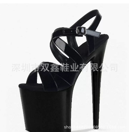 20cm súper altas sandalias pole dance zapatos etapa modelo zapatos de pasarela