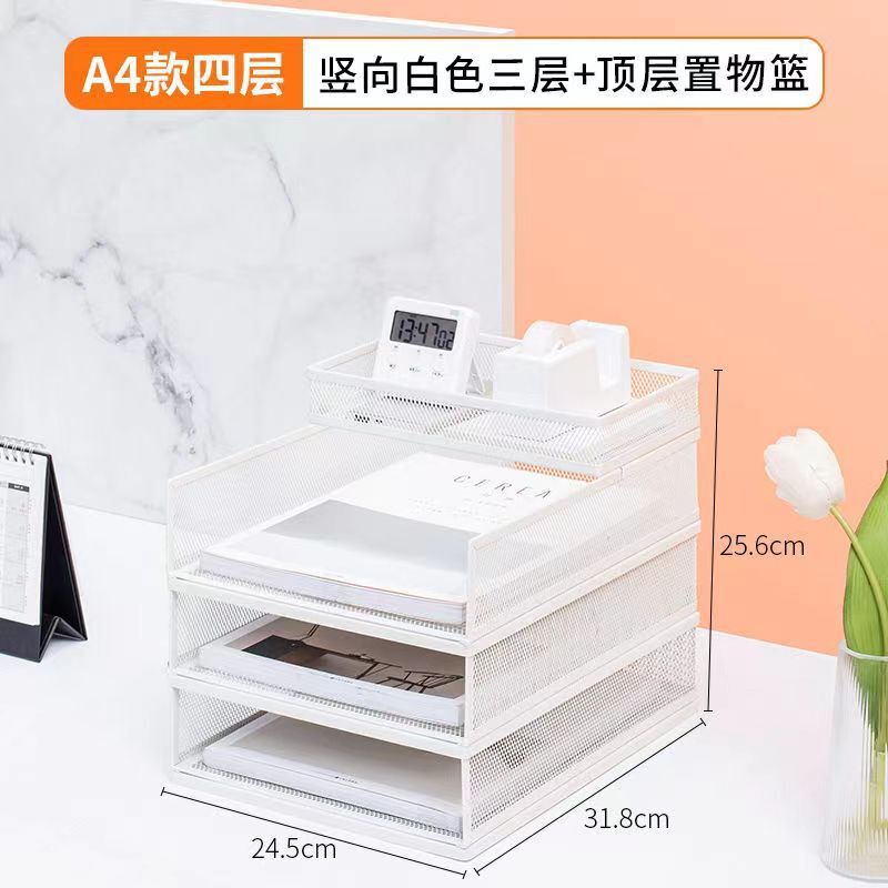 A4ファイル収納ラック多層デスク本棚分類a3ファイル収納ラックテスト用紙大容量多目的分類|undefined