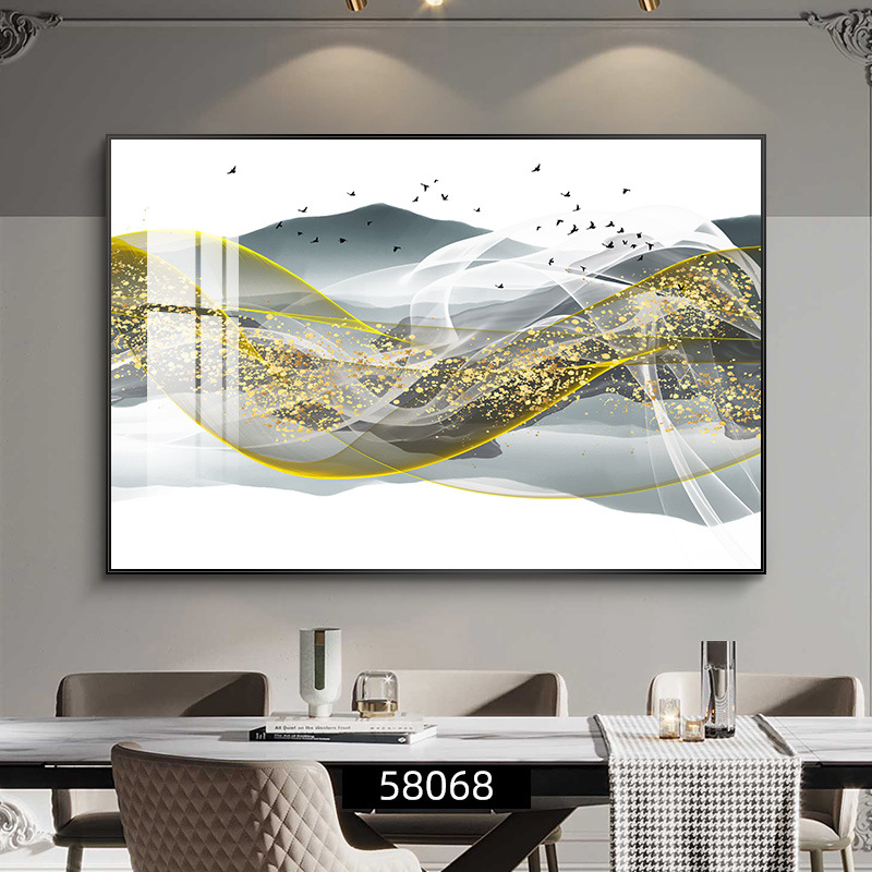 Fulu Meiman decoración de comedor moderno y simple pintura de decoración de la pared de la mesa de comedor de lujo ligera pintura de mural de comedor