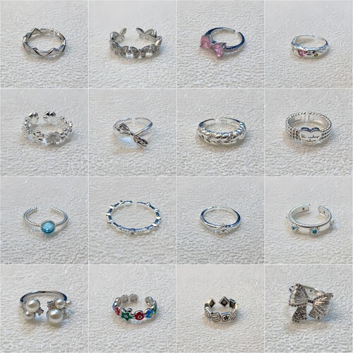 Xiaohongshu New Korean Plain Circle 925 Silver Ring for Women, Ins Style, Unique and Refined, Non-Fading Open Finger Ring