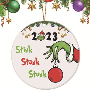 Christmas decoration pendant round 2023 hanging decoration countdown acrylic pendant double-sided printing