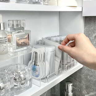 Acrylic Mirror Cabinet Partition Transparent Cosmetics Storage Box Powder Cake Eye Film Sample Storage Shelf