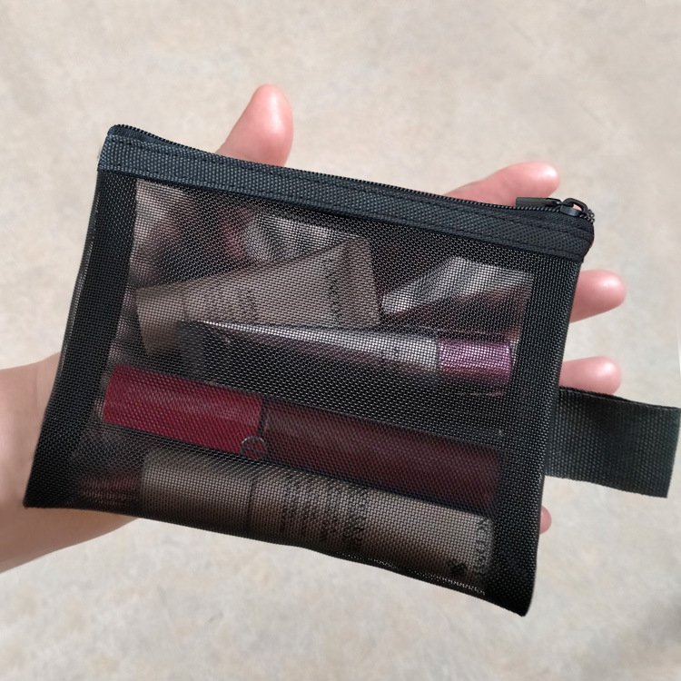 Casual Cosmetic Bag, Small Lipstick Air Cushion Bag, Cosmetics Bag, Portable Mini Makeup Bag, Mesh Transparent Bag Casual Cosmetic Bag, Small Lipstick Air Cushion Bag, Cosmetics Bag, Portable Mini Makeup Bag, Mesh Transparent Bag