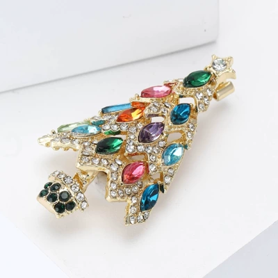 Yaxa sancaqları Tree Brooch Fashion Rhinestone Jewelry