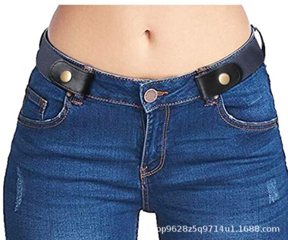 Unisex perezoso invisible sin costuras elástico cinturón elástico simple todo partido de moda ins estilo decorativo pantalones cinturón