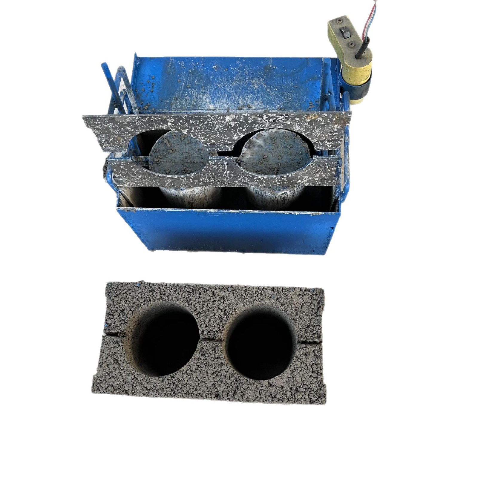 Máquina de ladrillo de cemento pequeña máquina de ladrillo hueco sin molde de ladrillo de hormigón máquina de ladrillo de cemento sin bloque de construcción manual