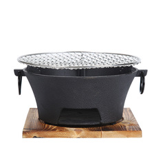 批發加厚鑄鐵炭爐家用燒烤爐老式生鐵爐子商用燒烤盤木炭烤肉爐套