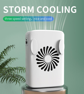 2021 new creative mini desktop small fan waist hanging neck fan outdoor portable mute changeable small fan