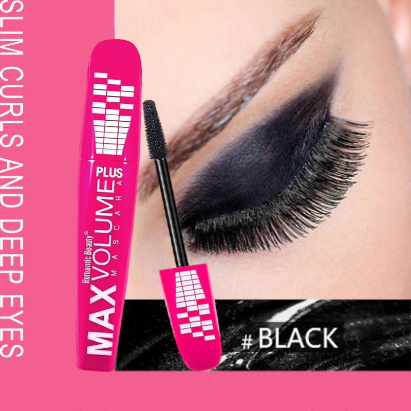 Transfronterizo tubo rosa máscara delgada y densa maquillaje de ojos curvación natural maquillaje de color no es fácil de atemorizarse máscara de base para mujeres