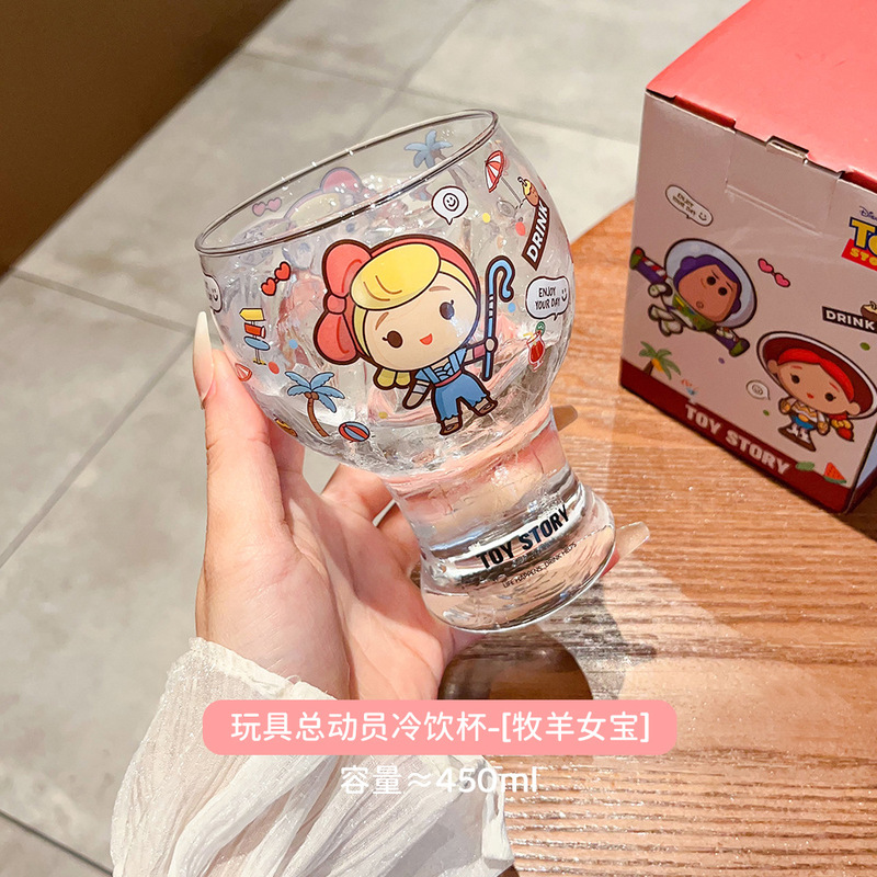 巴斯光年啤酒杯家用高颜值玻璃杯水杯男女生通用杯子果汁杯牛奶杯|undefined