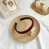 Demi-season knitted non-slip headband with pigtail, retro hair accessory, South Korea, french style, wholesale