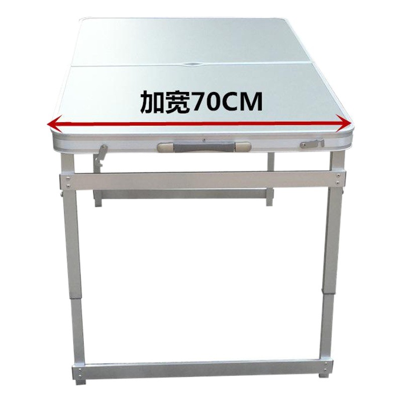 Mesa plegable y silla traje combinación aleación de aluminio mesa plegable camping mesa de comedor portátil promocional puesto de mesa al aire libre