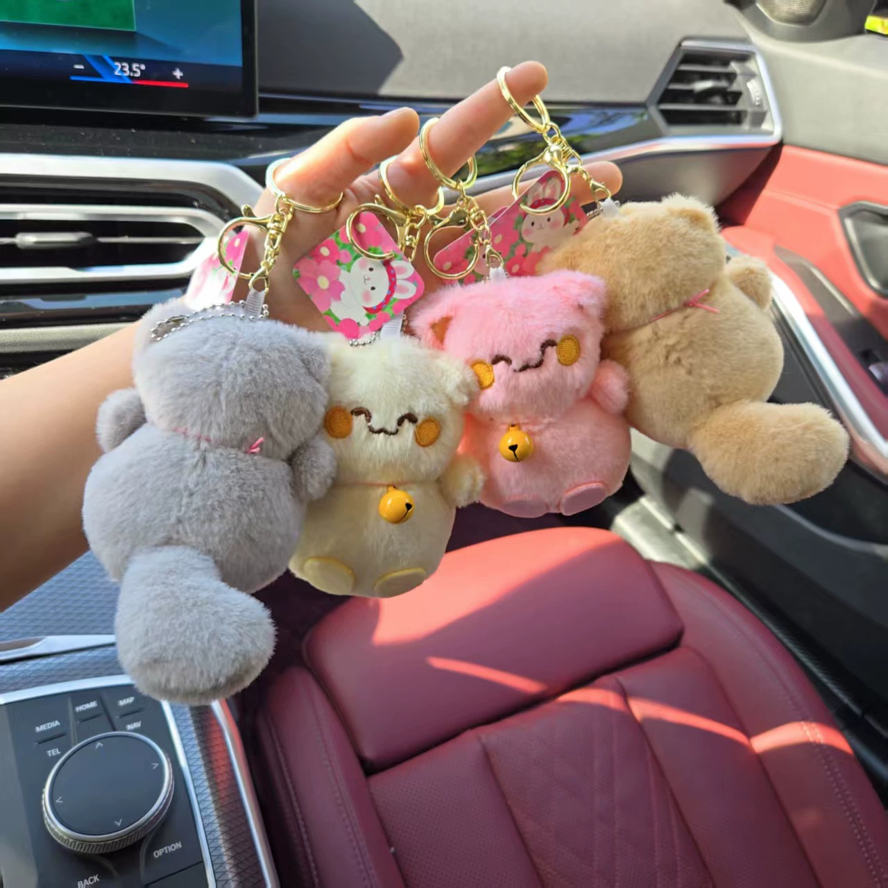 Милый интернет-знаменитый кулон Lucky Bell Cat, плюшевая игрушка, кукла, сумка для кошек, брелок, кукла, игрушка