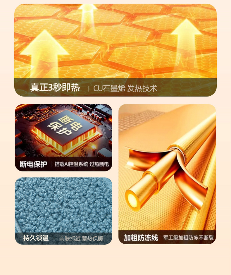 2025 New Winter Universal Heated Pad Comfortable Warm Breathable