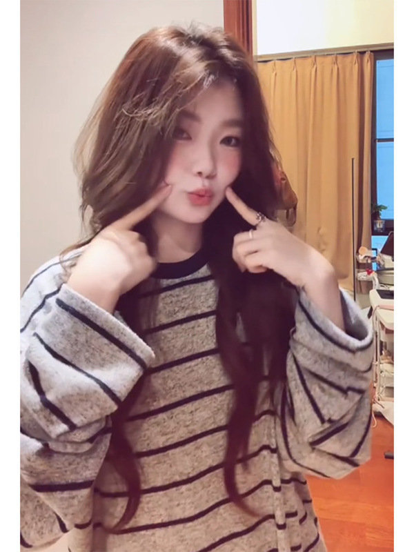 美式复古条纹拼色长袖t恤女早秋宽松设计休闲百搭松弛感气质上衣|undefined