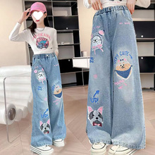 女童裤子2025春秋款中大童裤子显瘦韩版宽松儿童阔腿裤女小学生裤