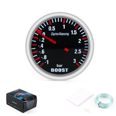 Car Modified Racing Instrument 12V Sunglasses Turbocharger Meter 52mm White Light Mechanical 3Bar (automobile instrument) - supercharged-meter-bar