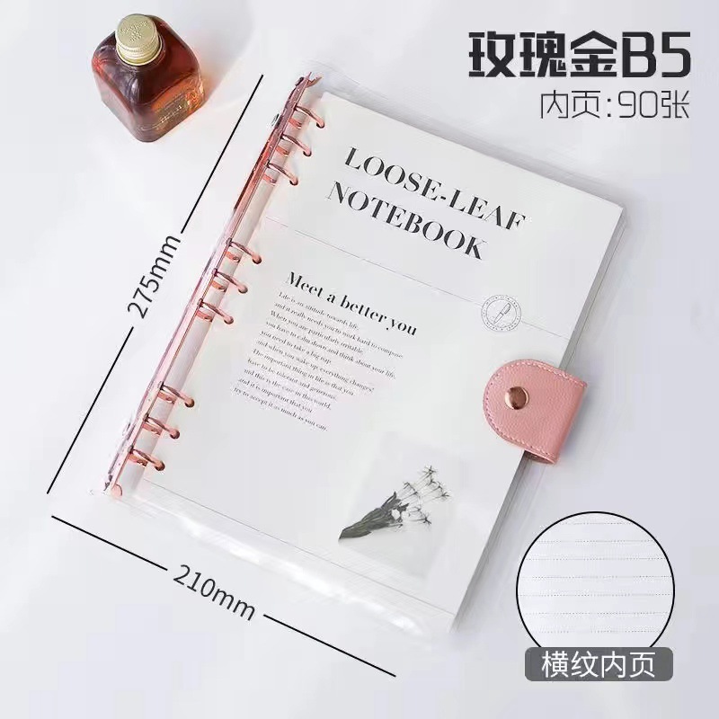 Carpeta de oro rosa B5 (con núcleo interno)