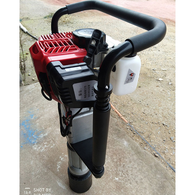 新品铁路边汽油打桩机 铁路边汽油打桩机 小型汽油河坡栽桩机