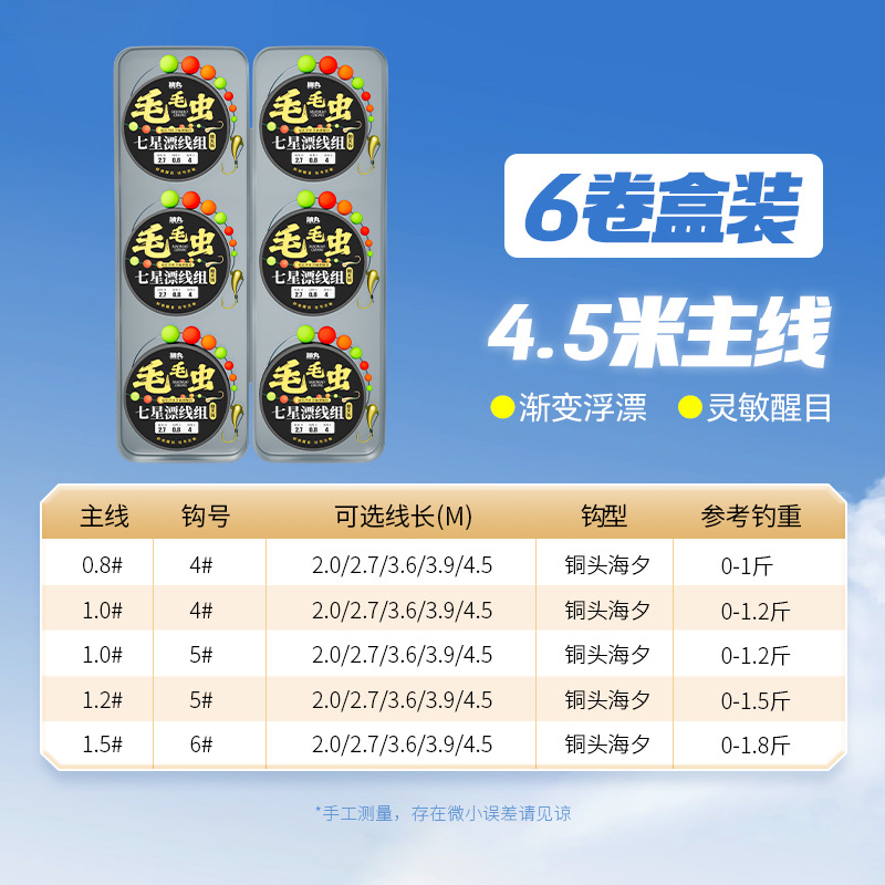 【 4.5m 】6-pack caterpillar thread set