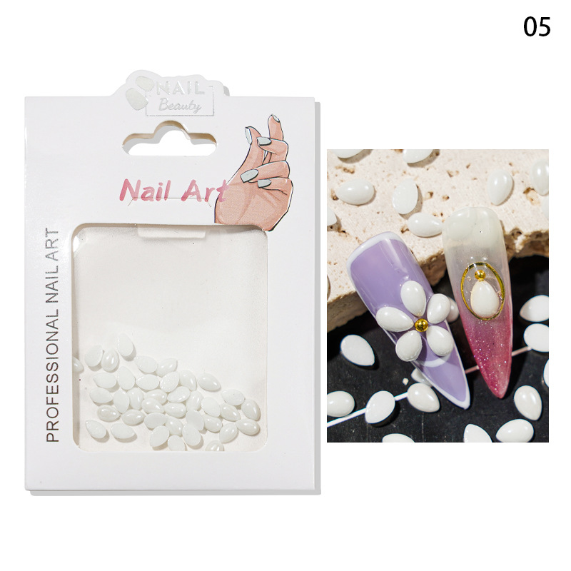 Accesorios de perlas de manicure amor taladro de uñas decoración de perlas blancas estrellas taladro de joyas de manicure taladro