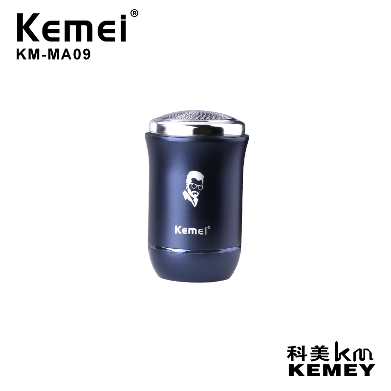 Mini Afeitadora Kemei para Hombre KM-MA09, Maquinilla de Afeitar Eléctrica Lavable, Recortadora de Barba