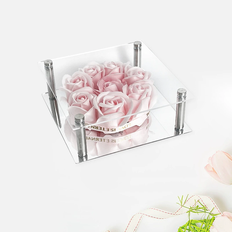 Акриловые креативные декоративные элементы для фотосессий, подарочная коробка с зеркальным эффектом, подарок на день рождения