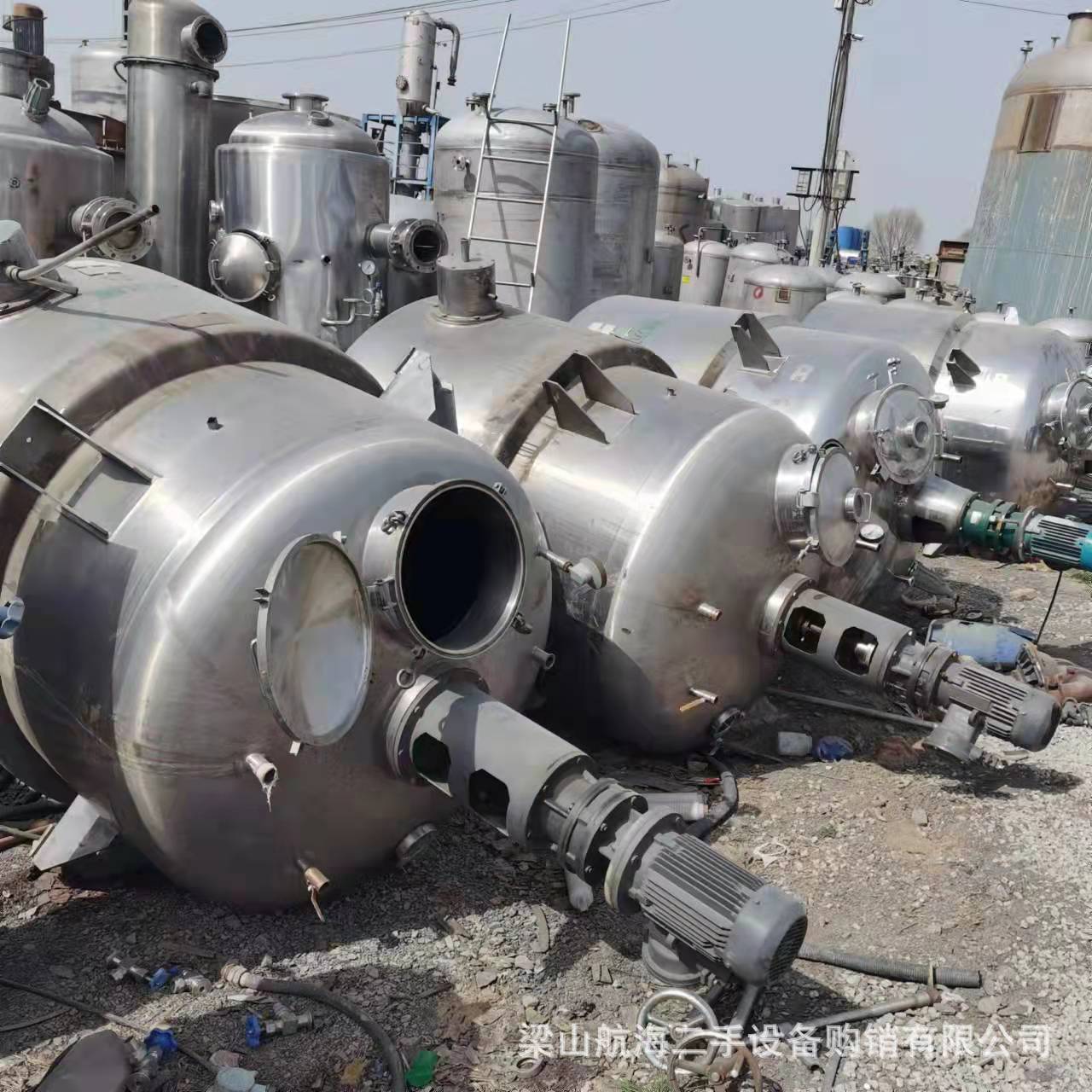 航海二手3吨中药回流浓缩提取罐  6000中草药醇沉发酵提取罐 回收