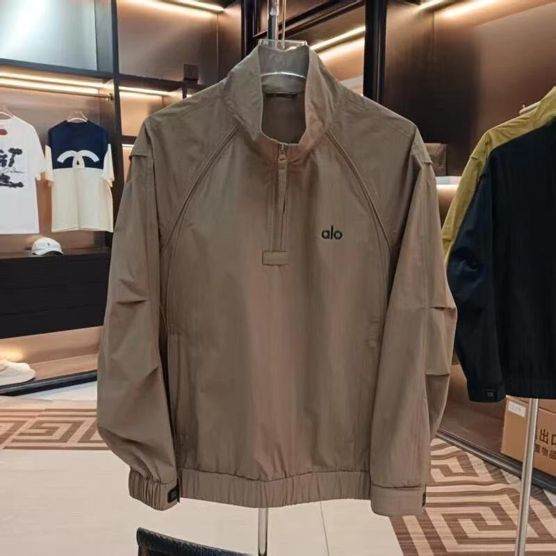 Autumn New Light Luxury Old Money Style Solid Color Line Splicing Half-Zip Comfortable Casual Jacket Coat for Men