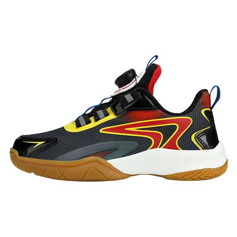 Детская обувь для бадминтона, светящаяся обувь для настольного тенниса, обувь с вращающимися кнопками, дышащая нескользящая спортивная обувь, мужская и женская обувь для бега, ультралегкая обувь.