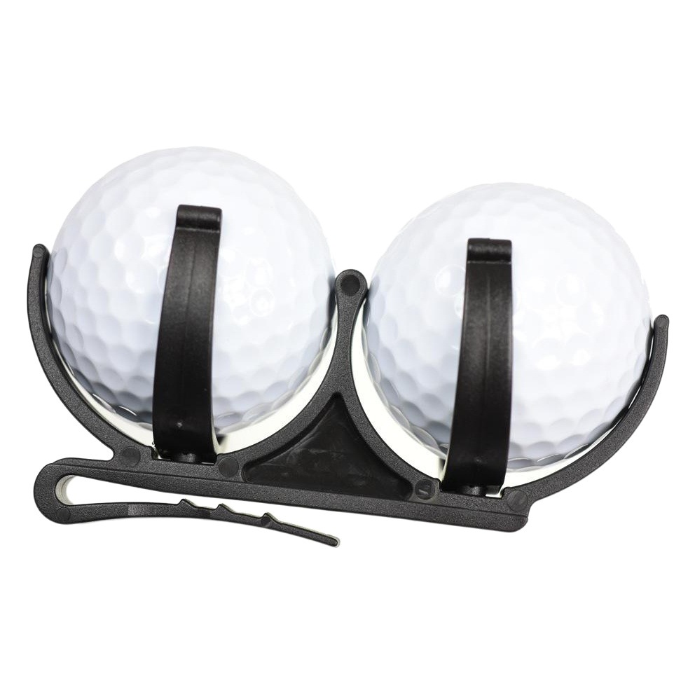 Abrazadera de golf abrazadera de bola plegable giratoria accesorios de golf puede contener dos bolas abrazadera de selección de bola abrazadera de bola doble