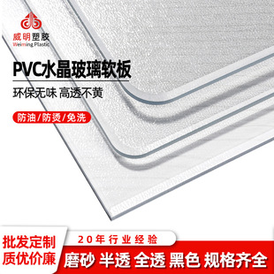 Pvc Table Mat Transparent Thickeneded Soft Glass Waterproof Anti-Slip Anti-Oil No-Wash Coffee Table Mat Plastic Crystal Plate Tablecloth