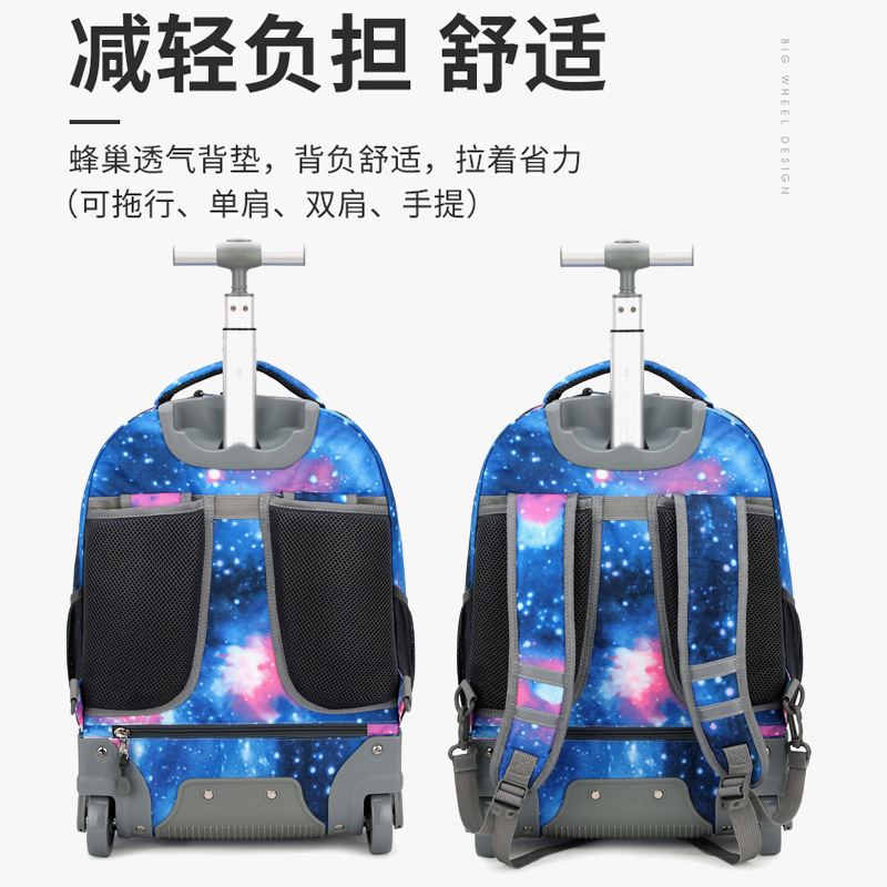 Transfronterizo popular estudiante de secundaria trolley mochila subir escaleras chico mujer de gran capacidad 8-16 años estudiante de secundaria
