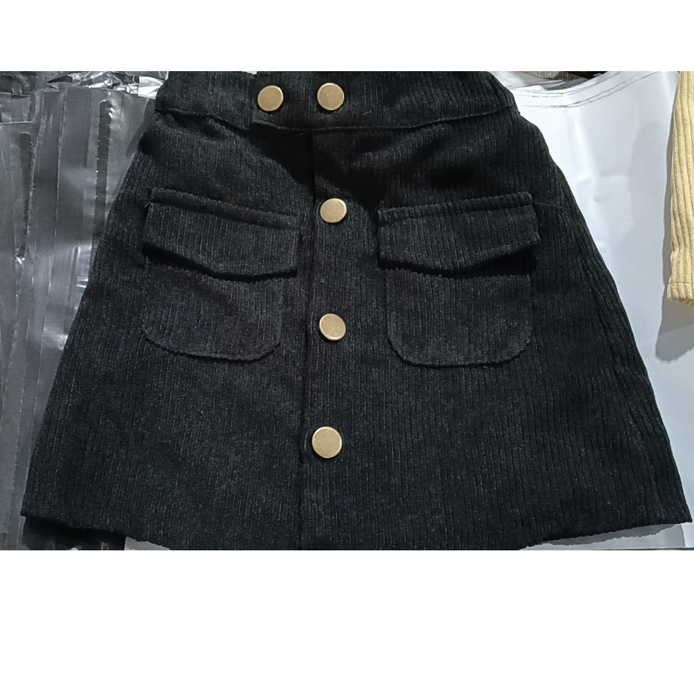 Primavera y otoño de las niñas falda de corto nuevo estilo extranjero de niñas meandruño una falda corta coreana para niños con una falda corta en forma de A