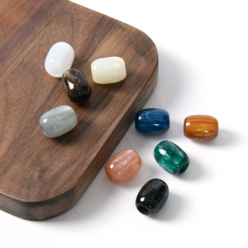 Прямые поставки с фабрики: круглые бусины из смолы с большим отверстием для изготовления браслетов своими руками, аксессуаров для одежды и декора обуви.