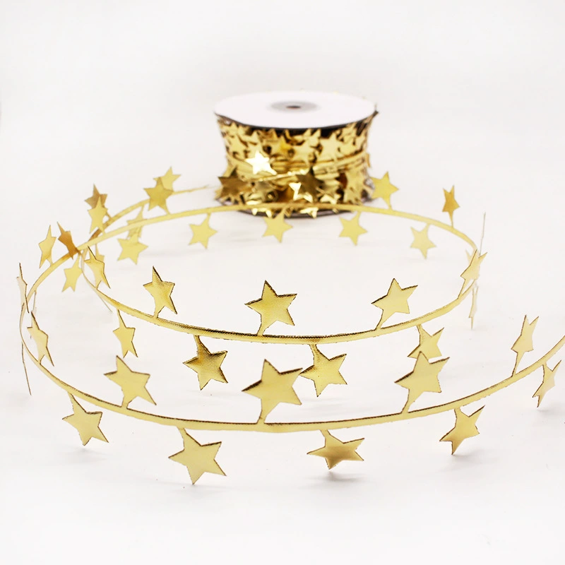 Горячие продажи Новые цветочные модные ленты ювелирные изделия Подарочная коробка упаковочная лента Рождество светодиодное освещение звезда декоративный шелк